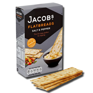 Jacob's Salt & Pepper Flatbreads 150g Jacob's Salt & Pepper Flatbreads 150g