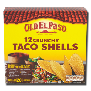 Old El Paso 12 Crunchy Taco Shells 156g Old El Paso 12 Crunchy Taco Shells 156g