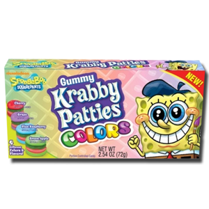 Nickelodeon Spongebob Gummy Colour Krabby Patties 72g Nickelodeon Spongebob Gummy Colour Krabby Patties 72g