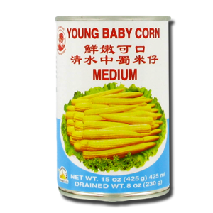 Cock Brand Young Baby Corn 425g