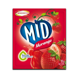 Mid Morango Pó Refresco 25g
