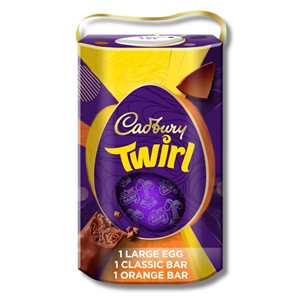Cadbury Twirl Egg 1 Twirl Bars And 1 Orange 241g