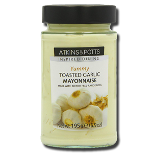 Atkins & Potts Toasted Garlic Mayonnaise 195g Atkins & Potts Toasted Garlic Mayonnaise 195g
