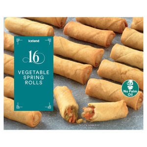 Iceland 16 Vegetable Spring Rolls 288g Iceland 16 Vegetable Spring Rolls 288g