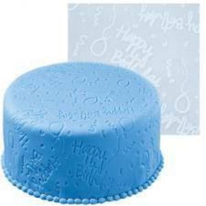 Wilton Fondant Impression Mat - Happy Birthday